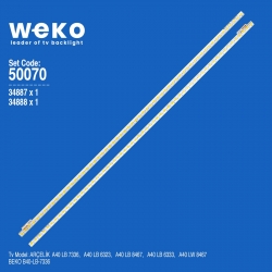 Wkset-5070 34887x1 34888x1 acge-400 2 adet led bar (60led)
