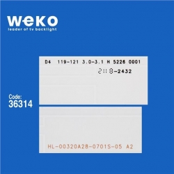 Wkset-50823 36314X2 Hl-00320A28-0701S-07 180.Dt0-3279G00-0H 2 Adet Led Bar