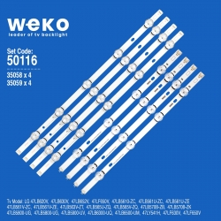 Wkset-5116 35058x4 35059x4 lg innotek drt 3.0 47 8 adet led bar