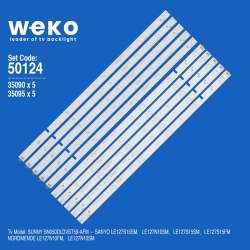 Wkset-5124 35090x5 35095x5 zdcx50d12 10 adet led bar