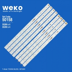 Wkset-5158 35289x4 35290x4 svt390a05 8 adet led bar