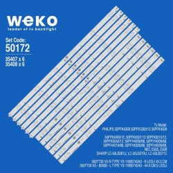 Wkset-5172 35407X6 35408X6 12 Adet Led Bar