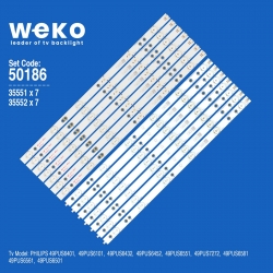 Wkset-5186 35551x7 35552x7 lb-pf3030 gjd2p6c490712 14 adet led bar