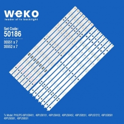 Wkset-5186 35551X7 35552X7 Lb-Pf3030 Gjd2p6c490712 14 Adet Led Bar