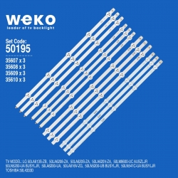 Wkset-5195 35607x3 35608x3 35609x3 35610x3 12 adet led bar