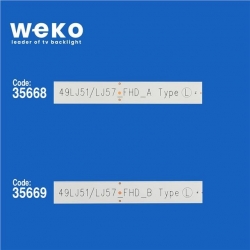 Wkset-5203 35668X4 35669X4 Lg Innotek 17Y 49_Fhd 8 Adet Led Bar