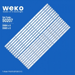 Wkset-5207 35684x8 35685x8 lb-pc3030-gjuhd658x14adm2 16 adet led bar