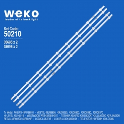 Wkset-5210 35695x2 35696x2 svv430a57 4 adet led bar (8+9lens)