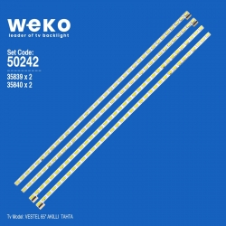 Wkset-5242 35839x2 35840x2 65inch 7030pkg 36ea 4 adet led bar (36led)