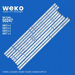 Wkset-5247 35874x3 35875x3 35876x2 35877x2 lg innotek 17y 60inch 10 adet led bar