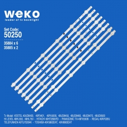 Wkset-5250 35884x6 35885x2 svv490a69 8 adet led bar (6lens)
