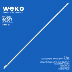 Wkset-5267 34685x1 lg innotek 39inch v-type 7020pkg emc type rev0.3 130103 1 adet led bar (52led)