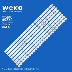 Wkset-5274 35369x4 35370x4 ms-l1312-r/ms-l1312-l 8 adet led bar