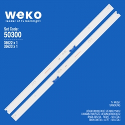Wkset-5300 35622x1 35623x1 bn96-39673a/bn96-39674a 2 adet led bar (58led)