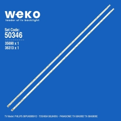 Wkset-5346 35690x1 36313x1 v580d1-ls1-trem7/v580d1-ls1-tlem7 2 adet led bar (64led)