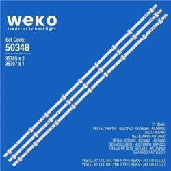 Wkset-5348 35785X2 35797X1 Vestel 40 Uhd Drt Vnb 3 Adet Led Bar (9+9Lens)