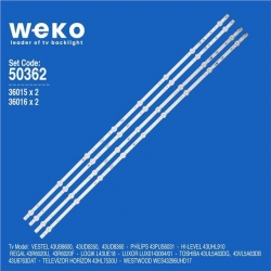 Wkset-5362 36015X2 36016X2 17Dlb43ver3 4 Adet Led Bar (8+9Lens)