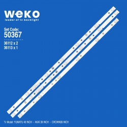 Wkset-5367 36112x2 36113x1 ms-l1136-r/l v3 ms-l0878-r/l 3 adet led bar