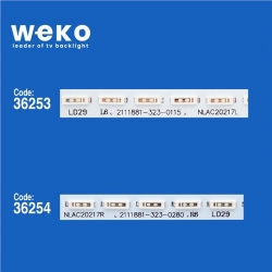 Wkset-5381 36253X2 36254X2 Nlac20217 4 Adet Led Bar (Mavi Işık) (36Led)