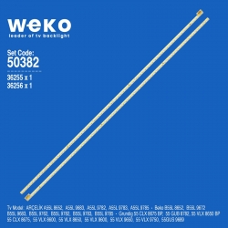 Wkset-5382 36255x1 36256x1 arcelik_55_74+74_7020pct d7t 2 adet led bar (74led)