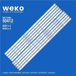 Wkset-5412 36401X5 36402X5 Lb-Gm3030-Gj0d22555x10an22 10 Adet Led Bar