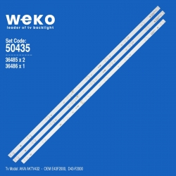 Wkset-5435 36485x2 36486x1 js-d-jp4320-091ec 3 adet led bar