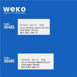 Wkset-5435 36485X2 36486X1 Js-D-Jp4320-091Ec 3 Adet Led Bar