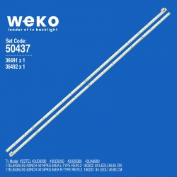 Wkset-5437 36491x1 36492x1 17elb43alr2 43inch 4014pkg 84ea 2 adet led bar (84led)