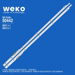 Wkset-5442 36511x1 36512x1 50nnb 3d-7032led-mcpcb 2 adet led bar (76led)