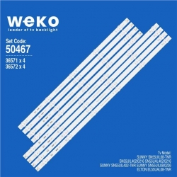 Wkset-5467 36571X4 36572X4 55İnch0411-X1 Skyworth.Lcd Yal13-00630300 8 Adet Led Bar