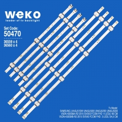 Wkset-5470 36559x4 36560x4 v5dn-430sma-r2/v5dn-430smb-r2 8 adet led bar