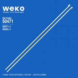 Wkset-5471 36557x1 36558x1 55ta04 7030pkg/55ta05 7030pkg 2 adet led bar (72led)