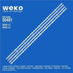 Wkset-5491 36404X2 36405X2 Jl.D430A1330-078Hs-M_V01 4 Adet Led Bar (8+10Lens)
