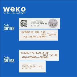Wkset-5494 36192X6 36193X6 K550wd7 A3 6X12 Typ-A -B 12 Adet Led Bar