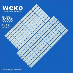 Wkset-5505 34749X7 34750X7 Arcelik_48_Zkn60600 Zkp6060 14 Adet Led Bar