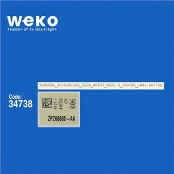 Wkset-5510 34738X3 Samsung_2015Arc320_3228_Art07_Rev1.0 - Lm41-00175A  Alümünyum Tabanlı 3 Adet Led Bar
