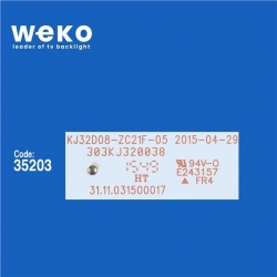Wkset-5516 35203X2 Kj32d08-Zc21f-05 - 303Kj320038 A22/C/7 125-130/2.9-3.0 2 Adet Led Bar