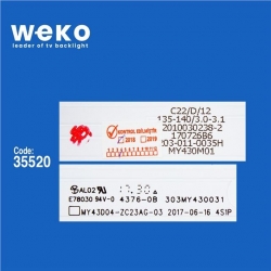 Wkset-5523 35520X8 My43d04-Zc23ag-03 4S1P - 303My430031 - 135-140/3.0-3.1 8 Adet Led Bar
