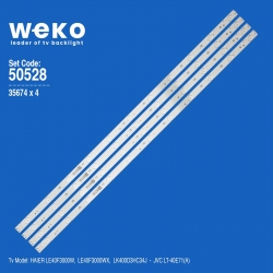 Wkset-5528 35674x4 led40d11-zc14-03(b) pn:30340011206 4 adet led bar