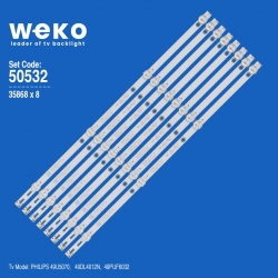 Wkset-5532 35868x8 k490wdc1 a4 - 4708-k49wdc-a4113n01 8 adet led bar