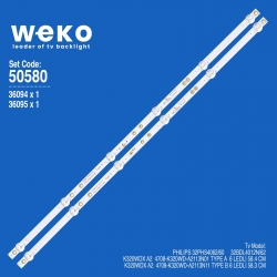 Wkset-5580 36094x1 36095x1 k320wdx a2  4708-k320wd-a2113n11 2 adet led bar