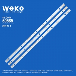 Wkset-5585 36010x3 gj-2k15 d2p5-315 d307-v1.1/17.8mm 3 adet led bar  6v