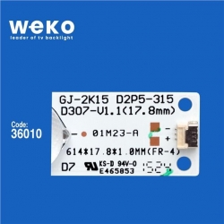 Wkset-5585 36010X3 Gj-2K15 D2P5-315 D307-V1.1/17.8Mm 3 Adet Led Bar  6V
