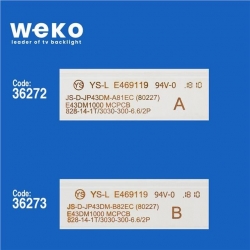 Wkset-5599 36272X2 36273X1 Js-D-Jp43dm (Ms-L1149L/R)  3 Adet Led Bar