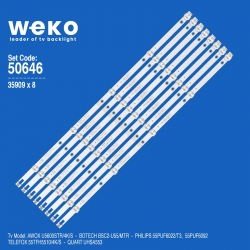 Wkset-5646 35909x8 k550wdc1 a1 4708-k55wdc-a1113n01 8 adet led bar (6v)
