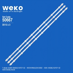Wkset-5667 35113x3 jl.d390a1235-081as-m  3 adet led bar
