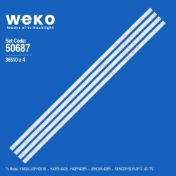 Wkset-5687 36510x4 k433535t0409581-rev1.2 w 4 adet led bar