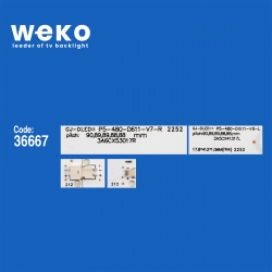 Wkset-5696 36667x6 evtlbm480p1101-t-1 6 adet led bar