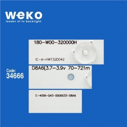 Wkset-5710 34666X3 Jl.Cx32101235b1 - 180-W00-320000H - Ic-A-Hwt32d042  3 Adet Led Bar