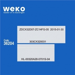 Wkset-5734 36204X3 Zdcx32d07-Zc14fg-05, 303Cx320031 3 Adet Led Bar